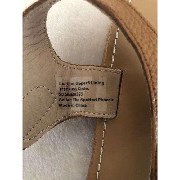 The Spotted Phoenix Womens Sandals 8/8.5 Strap Adjustable Brown Cottagecore - Picture 7 of 12